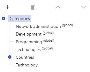 Selecting a site category