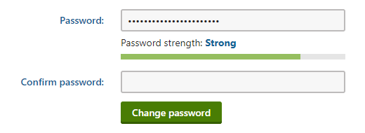 Password strength indicator
