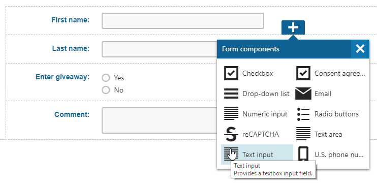 Adding a form field to a form