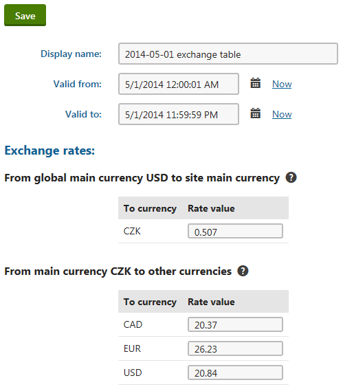 Two currency conversions