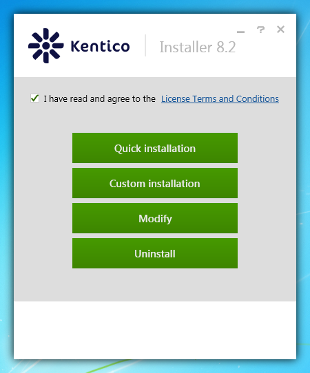 Kentico Installer 8.2