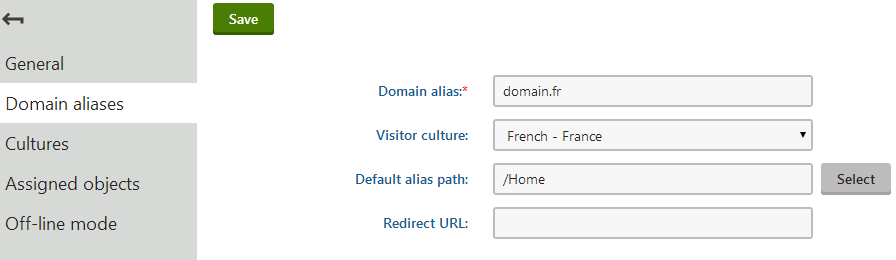 Creating a domain alias for a specific culture